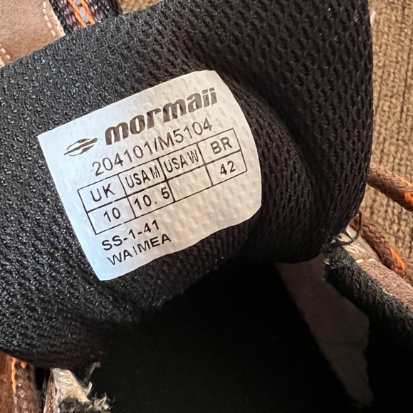 Mens Mormaii Hiking Shoes Size 10.5 M Barely Used - Picture 5 of 6